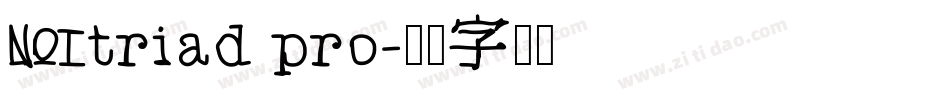 Mtriad pro字体转换